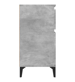 Table de chevet gris béton 40x35x70 cm