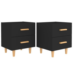 Tables de chevet 2 pcs Noir 40x35x47,5 cm