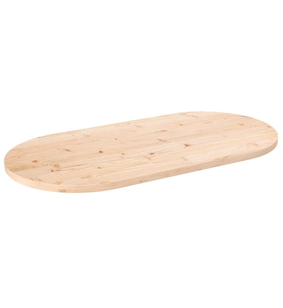 Dessus de table 110x55x2,5 cm bois de pin massif ovale