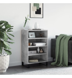 Buffet haut gris béton 57x35x90 cm bois d'ingénierie