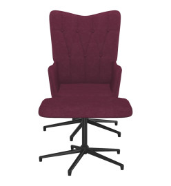 Chaise de relaxation avec tabouret Violet Tissu