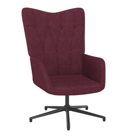 Chaise de relaxation avec tabouret Violet Tissu