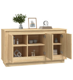 Buffet chêne sonoma 102x35x55 cm bois d'ingénierie
