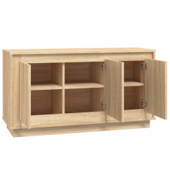 Buffet chêne sonoma 102x35x55 cm bois d'ingénierie