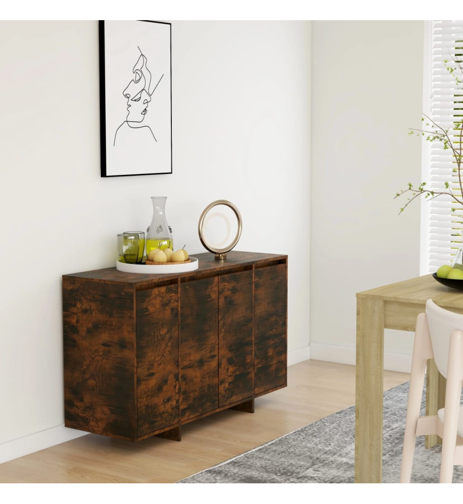 Buffet Chêne fumé 120x41x75 cm Aggloméré Buffet Chêne fumé 120x41x75 cm Aggloméré