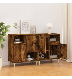 Buffets 2 pcs chêne fumé 60x35x70 cm bois d'ingénierie
