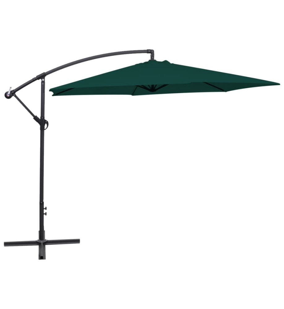 Parasol en porte-à-faux 3 m Vert