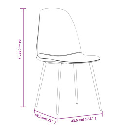 Chaises à manger lot de 4 43,5x53,5x84 cm marron brillant