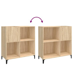 Armoire à disques chêne sonoma 84,5x38x89 cm bois d'ingénierie