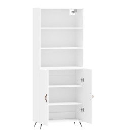 Buffet haut Blanc 69,5x34x180 cm Bois d'ingénierie