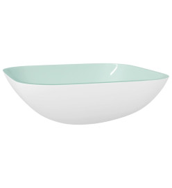 Lavabo Verre 42x42x14 cm Blanc