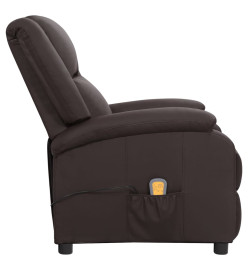 Fauteuil de massage marron cuir véritable