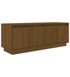 Meuble TV Marron miel 110x34x40 cm Bois de pin massif