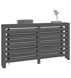 Cache-radiateur Gris 153x19x84 cm Bois massif de pin