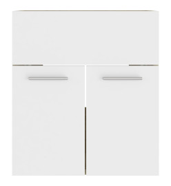 Armoire d'évier Blanc et chêne sonoma 41x38,5x46 cm Aggloméré