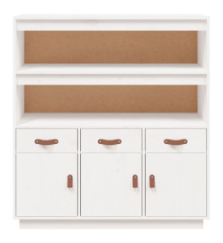 Buffet haut Blanc 100x40x108,5 cm Bois massif de pin