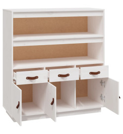 Buffet haut Blanc 100x40x108,5 cm Bois massif de pin
