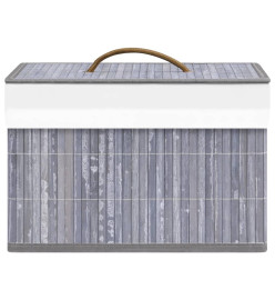 Boîtes de rangement en bambou 4 pcs Gris