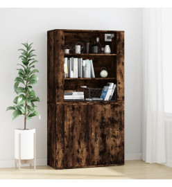 Buffet haut Chêne fumé Bois d'ingénierie