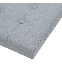 Tabourets de rangement pliables lot de 2 gris clair Faux lin