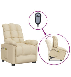 Fauteuil de massage Crème Tissu