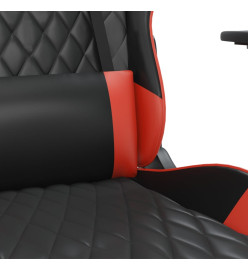 Chaise de jeu de massage Noir et rouge Similicuir