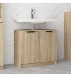 Armoire salle de bain Chêne sonoma 64,5x33,5x59 cm