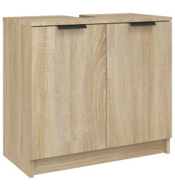 Armoire salle de bain Chêne sonoma 64,5x33,5x59 cm
