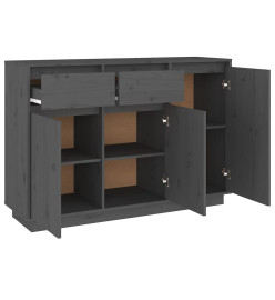Buffet Gris 110x34x75 cm Bois massif de pin