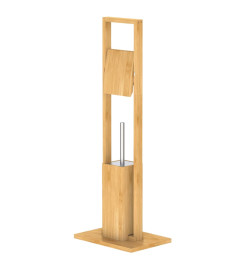 EISL Porte-rouleau de papier de toilette et brosse Bambou 30x21x82 cm