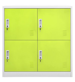 Armoire à casiers Gris clair et vert 90x45x92,5 cm Acier