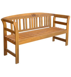 Banc de jardin avec coussin 157 cm Bois d'acacia massif