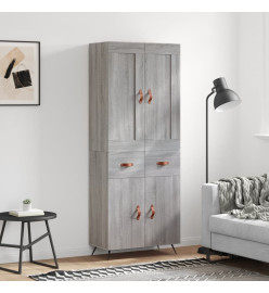 Buffet haut Sonoma gris 69,5x34x180 cm Bois d'ingénierie