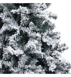 Sapin de Noël artificiel pré-éclairé et flocons de neige vert