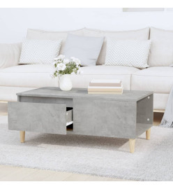 Table basse Gris béton 90x50x36,5 cm Bois d'ingénierie