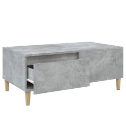 Table basse Gris béton 90x50x36,5 cm Bois d'ingénierie