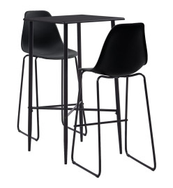 Ensemble de bar 3 pcs Plastique Noir