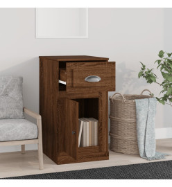 Armoire latérale avec tiroir chêne marron 40x50x75 cm