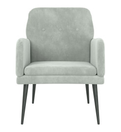 Fauteuil Gris clair 62x79x79 cm Velours