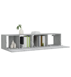 Ensemble de meubles TV 2 pcs Sonoma gris Bois d'ingénierie