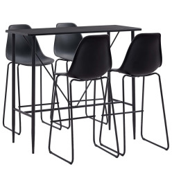 Ensemble de bar 5 pcs Plastique Noir