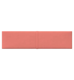 Panneaux muraux 12 pcs Rose 60x15 cm Velours 1,08 m²