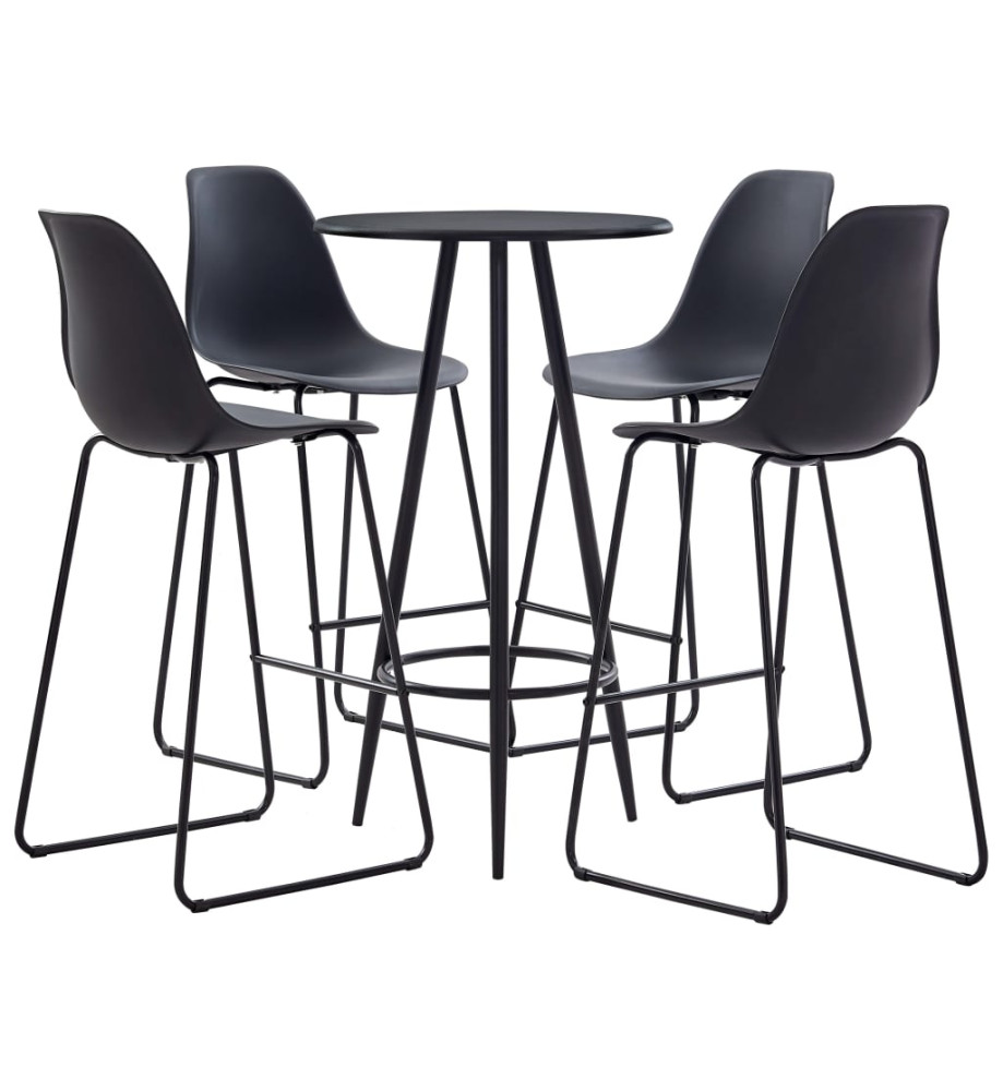 Ensemble de bar 5 pcs Plastique Noir