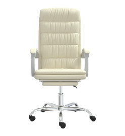 Fauteuil inclinable de bureau Crème Similicuir