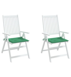 Coussins de chaise de jardin 2 pcs vert 50x50x3 cm tissu oxford