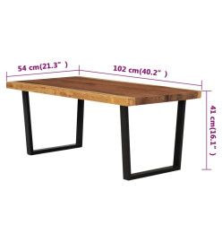 Table basse Bois de suar massif 102x54x41 cm