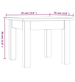 Table basse Blanc 35x35x30 cm Bois massif de pin