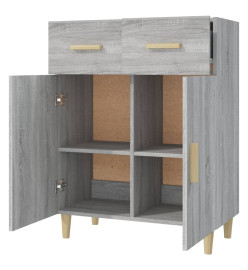 Buffet Sonoma gris 69,5x34x89 cm Bois d'ingénierie