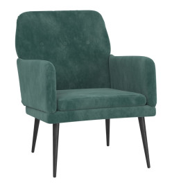 Fauteuil Vert foncé 62x79x79 cm Velours