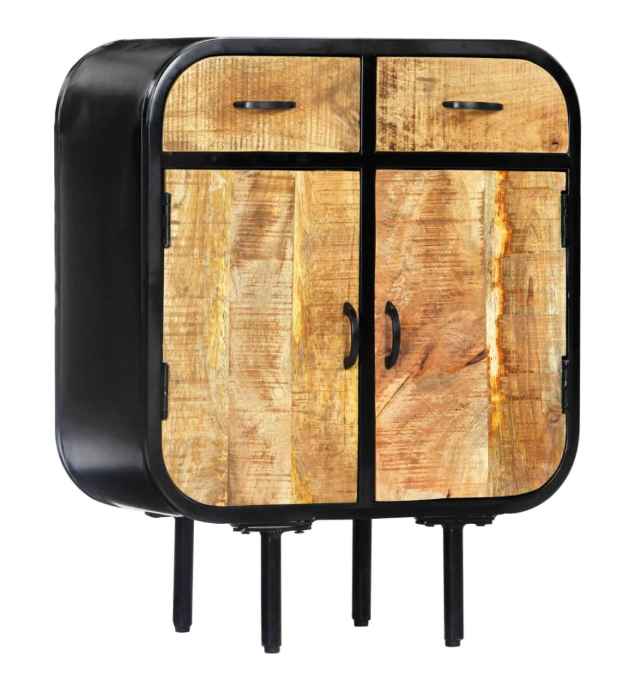 Buffet 60 x 30 x 75 cm Bois de manguier massif et fer Buffet 60 x 30 x 75 cm Bois de manguier massif et fer